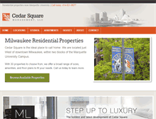 Tablet Screenshot of cedarsquarellc.com